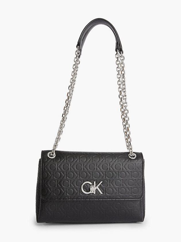 Calvin Klein USA Recycled Convertible Shoulder Womens Bag Black 2167395-VE